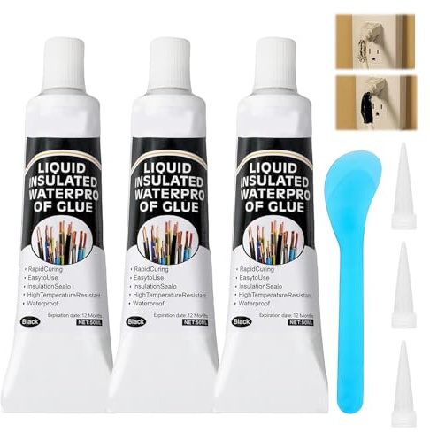 3 Unidades Cinta Aislante Liquida Gel Aislante Electrico Respetuoso Con El Medio Ambiente Seguro Excelentes Propiedades Sellado Resistente Al Agua Curado Rápido 50 Mililitros Con 1 Aplicador En Barra