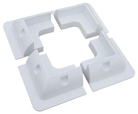 Viahsen 4 Pezzi Supporto per Pannelli Solari Staffe Fotovoltaiche Staffe Angolari Kit Fissaggio Materiale PP Adatto per Barca, Bianco