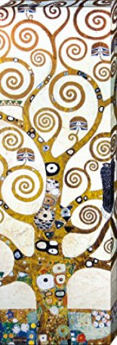 1art1 Gustav Klimt Poster Der Lebensbaum (Detail) Bilder Leinwand-Bild Auf Keilrahmen | XXL-Wandbild Poster Kunstdruck Als Leinwandbild 90x30 cm