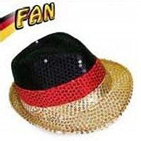 FASCHING 38577 Pailletten-Hut Deutschland Fanhut NEU/OVP