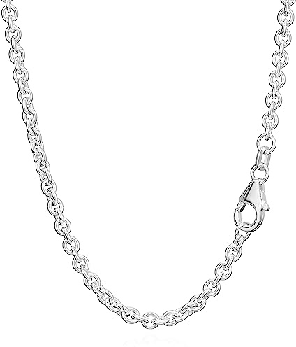 NKlaus ANKERKETTE 925 Sterling Silber Kette Rund MASSIV Collier 3,20mm breit