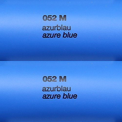 Unbekannt 5,39€/m² Rapid Teck® Matt Folie - 052 Azur Blau - Klebefolie - 5m x 63cm - Folie Matt Plotterfolie - Klebefolie selbstklebend - auch als Moebelfolie - Dekofolientage