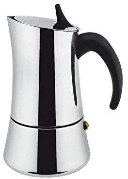 LSA Elly 88-2, Caffettiera Espresso per Induzione, Acciaio Inox 18/10 , Argento, 2 Tazze