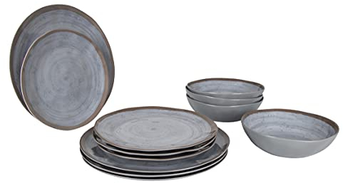 Bo-Camp - Vaisselle - 100% Melamine - 12-Pièces - Halo