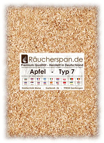 Räucherspäne 2kg Apfel Typ 7 von Räucherspan.de, Premium Qualität, Rauchstark