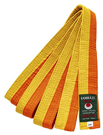Kamikaze Ceinture Couleur piquée - Jaune/Orange - 240 cm / T2.5