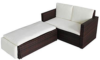 EVRE Lovebed 2 Seat Rattan Garden Furniture