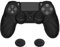 PlayVital Funda de Silicona para ps4/Slim/Pro Mando - Cubierta Protectora Suave y Antideslizante, Carcasa con 2 Tapas de Joystick, Diseño Ergonómico - Edición Guardian (Negro)
