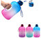 1 Gallone Motivierende Wasserflasche Mit Zeitstempel Und Strohhalm, 128 Unzen Bpa-freie Auslaufsichere Wasserflasche, Geeignet Für Fitness, Sport, Fitness Und Laufen 3.78L Blauer roter Farbverlauf