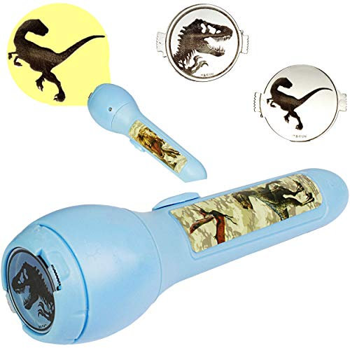alles-meine.de GmbH Taschenlampe & LED Bilder Projektor - Jurassic World - Dinosaurier - Projektion mit verschiedenen Bild Aufsätzen - für Kinder Lampe/Projektoren - Licht ..