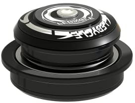 Juscycling 44/56mm Bike Headset, ZS44 / ZS56 (Zero Stack), with Sealed Bearings for Straight and Tapered Fork Steering Tube (Black)