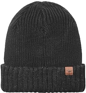 SEALSKINZ | Bacton | Unisex Waterproof Cold Weather Roll Cuff Beanie Hat | Everyday Use & Outdoor Activity | Three-Layer Insulation Technology | Microfleece Lining Black
