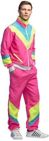 Boland - Kostüm für Herren, 90er Jahre Trainingsanzug, Hose und Jacke, Bad Taste Anzug für Karneval, Mottoparty und JGA