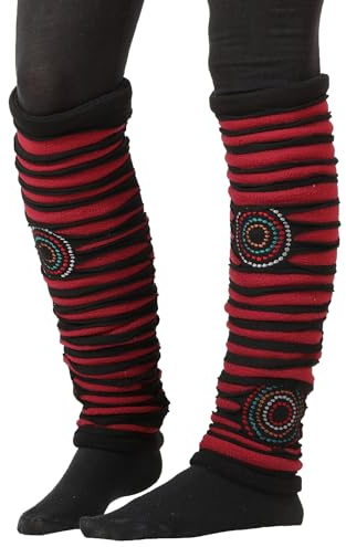 PUREWONDER Damen Stulpen Beinstulpen Patchwork Beinwärmer Nr. 59