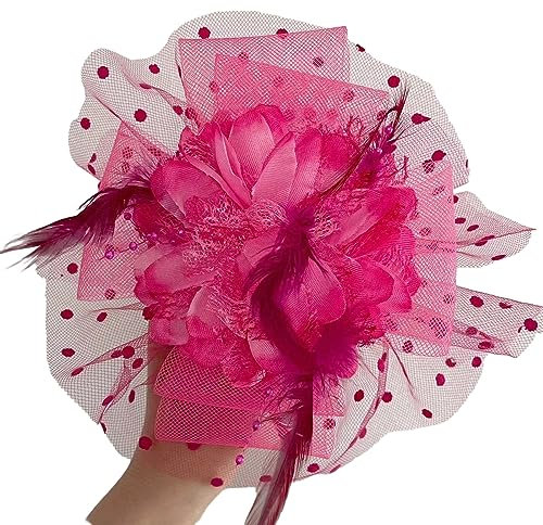 Haarband für Damen, Vintage-Fascinator, exquisite Rose für Teeparty, Hochzeit, Kostüm, Pillbox, Hut, Dame, Kopfbedeckung für Beerdigung/Hochzeit