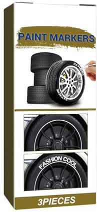 3 Stück weiße, wasserfeste Lackmarkierer, weiße Lackstifte für Autoreifen, Reifenstift