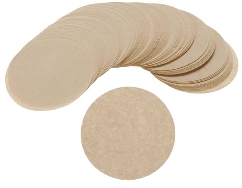 PATIKIL Filtre En Papier Pour Cafetière Mocha Jetable Rond Brun 2 Pouces OD Pour Machine À Espresso, Café Bureau Maison Pack De 300