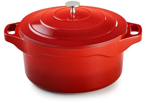 Pradel Excellence - PCUI003003 - Cocotte Ronde en Fonte d'Aluminium Magma Ø28cm, Revêtement Anti-Adhésif Façon Pierre, 2 Maniques Amovibles, Tous Feux