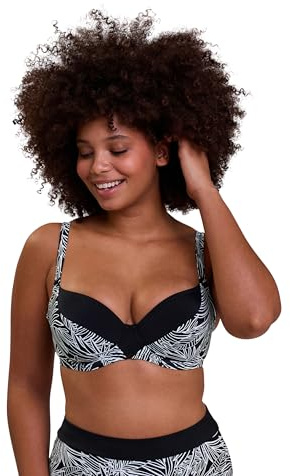 Sans Complexe - Modèle Seychelles - Haut de Maillot de Bain - Femme - 95F - Imprimé Palmier Graphique