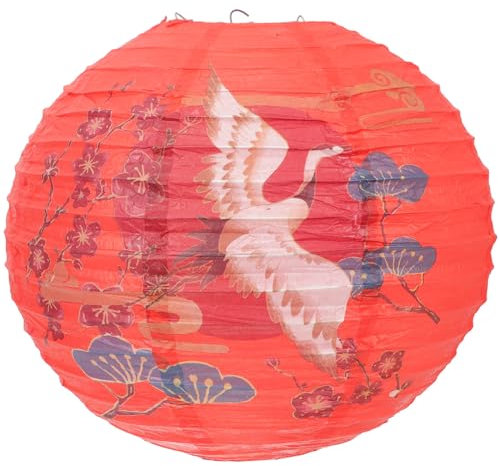 Decoraciones de linternas de Papel,Linternas Chinas,Pantalla de lámpara de Linterna de Estilo Chino japonés con Luces Sushi Flores de Cerezo Globo Luz Hierro