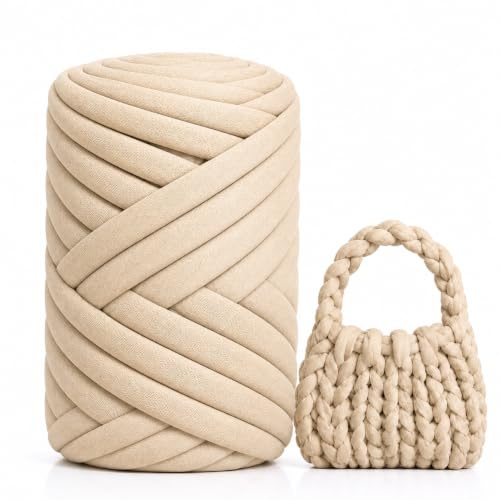 Armstricken Wolle 500g 25m, XXL Extra Dickes Schlauchgarn zum Handstricken