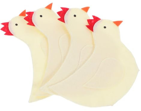 KOCKSHION 4 Stück Osterei-Set wiederverwendbar Eier geformt klein easter egg decoration Küken Küken Handwerk Ostern-Kükentaschen Festivaldekor Protektoren für Taschen Stoff