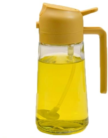 Vocdikficy Dispensador de Aceite para Cocina, Botella Dispensadora de Aceite para Cocina, Dispensador de Aceite 2 en 1, Botella Dispensadora de Aceite de Cocina en Aerosol