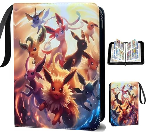 Classeur Carte,50 Pages Porte Carte pochette 400 Cartes,Pu Transparent et Etanche avec Sangle Elastique,Album Carte Pour Jouer Cartes,Jeu Carte,un Cadeau pour Enfants