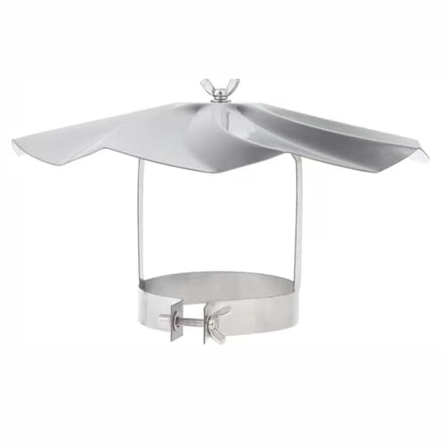 AMSLSIU Cappello del in acciaio inossidabile per camini di stufe a legna, ventilatore del tetto, evacuatore di fumo, cappelli e cappucci per camini in ABS, 76 mm