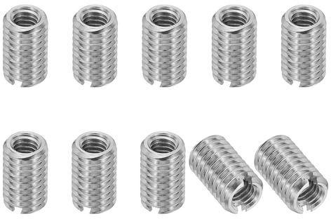 PATIKIL 316 Stainless Steel Thread Adapters Sleeve Reducing Nut, 10 Pcs M6 x 1.0 Male to M4 x 0.7 Female Repairing Insert Nut Screw Reducer Conversion Fastener 10mm