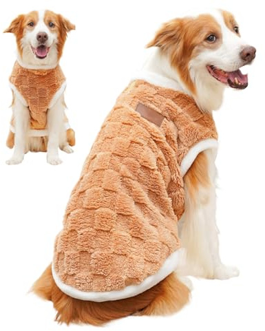Pull pour chien - Gilet chaud pour chien - Vêtement d'hiver - Pull en tricot doux pour chiens - Pull coupe-vent pour animaux de compagnie de petite taille et moyenne et grande race, promenades en