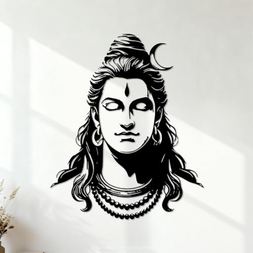 Lord Shiva Art mahashivratri Special mahakal har har mahadev Silhouette Tattoo Download Wall Stickers Paster Paper 41x49.6cm Car Body Decoration Black