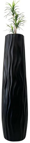 Boden Vase - 58cm Trockenblumen Vase, Moderne Große Deko Vaase Als Tisch Oder Boden Dekoration Für Hochzeit Wohnzimmer Küche Schlafzimmer Büro | Hohe Blumenvasse Im Landhausstil Für Elegantes Zuhause