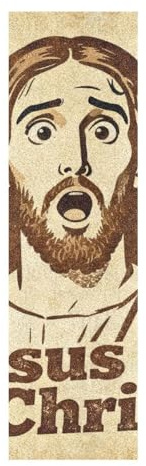voucong Jesus H. Christ! Nastro antiscivolo per skateboard, impermeabile, accessori per scooter, 44×10 Inch Inch Papel para patinetas