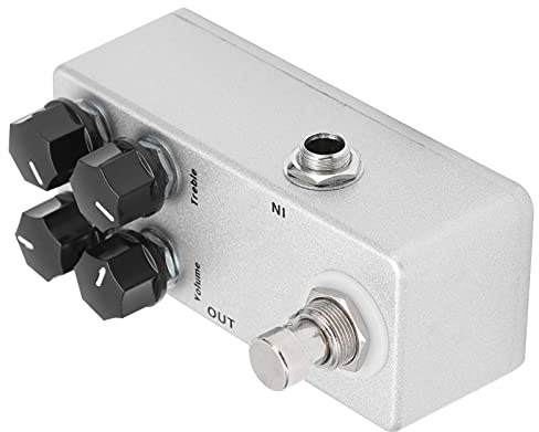 HUSHUI Effektpedal Mini Full Metal Overdrive Pedal med 4 Funktionsrattar för Elgitarr och Basspelare