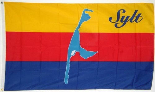 Qualitäts Fahne Flagge Sylt 90 x 150 cm mit verstärktem Hissband