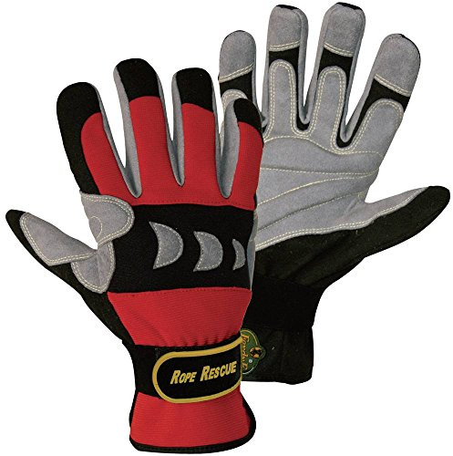 FerdyF. 1977 Rope Rescue 1977-10 Clarino-Kunstleder Montagehandschuh Groeße (Handschuhe): 10, XL EN 38 schwarz/rot