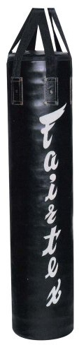 Fairtex HB6 6 Ft. Banana Bag Punching Bag for Muay Thai, Boxing, Kickboxing, MMA (HB6 Black Unfilled) - 14.17 W x 70.87 H