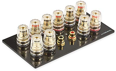 Lyndahl Lautsprecherblende Multimediablende für Lautsprecher, passend für Unterputzdose/Wandeinbaudose Wandanschlussblenden Surround System Schwarz 5.1