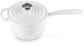 Le Creuset Enameled Cast Iron Signature Saucepan, 1.75 qt., White