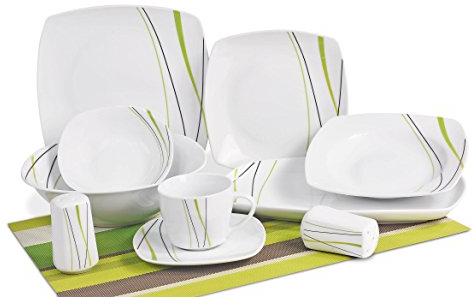 Topkapi TK-959 40-tlg Porzellan Tafelservice Kombiservice Spring Wave TK-959