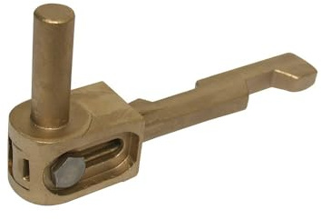 Gond à sceller avec axe réglable. - Réglage (mm) : 25 à 40, Cupro Brut, Diamètre de l'axe (mm) : 12