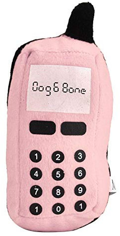 Squeaky Dog Chew Toy Pet Chew Plush Toys Cute Cell Phone Shape Pet Toy Puppy Kitten Molar Toy Dog Cat Interactive Sounding Toy (Pink)
