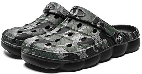 Unisex Adult Clogs Herren Damen Leichte Eva rutschfest Lüftung Sommer Mode Sandalen Weiche Sohle Gartenschuhe Beach Aqua Slippers Schwarz 44