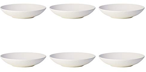 Villeroy & Boch Manufacture Rock Blanc Suppenteller 1,1l 6er Set weiß Porzellan