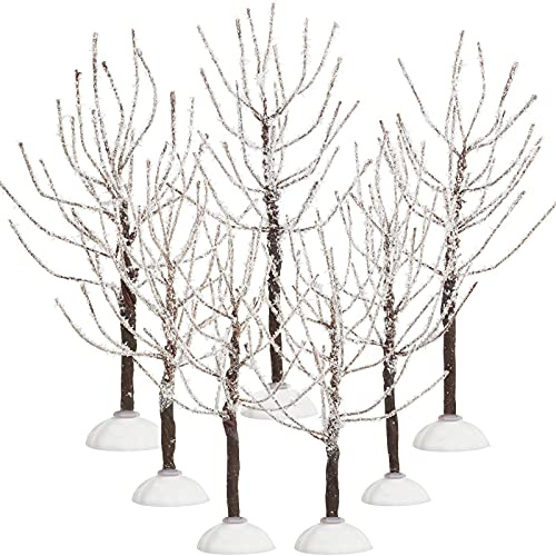 7 Stück Weihnachtsdeko Bäume in 2 Größen für Weihnachtsbaum, Märchengärten, Dorf und Feiertagsdeko