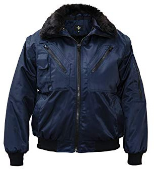 Korntex Giacca da pilota, impermeabile, antivento, blu navy, XXL