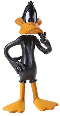 BendyFigs The Noble Collection Looney Tunes Mini Daffy Duck - 4.5in (11.5cm) Noble Toys Miniature Bendable Figure Posable Doll Figures