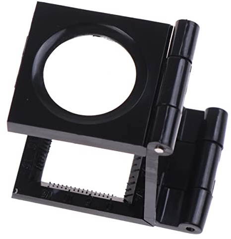 ZTBH Mikroskop-Zubehör-Kit Mikroskop-Faltlupe-Ständer-Lupe mit Lupe-Glaswerkzeug 10x Objektivdurchmesser 22mm Mikroskopische Objektträger