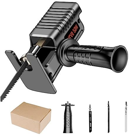 Adattatore per Sega Alternativa - Convertitore per Seghetto Elettrico, Set di Adattatori Professionali per Utensili da Trapano, Attacco per Trapano